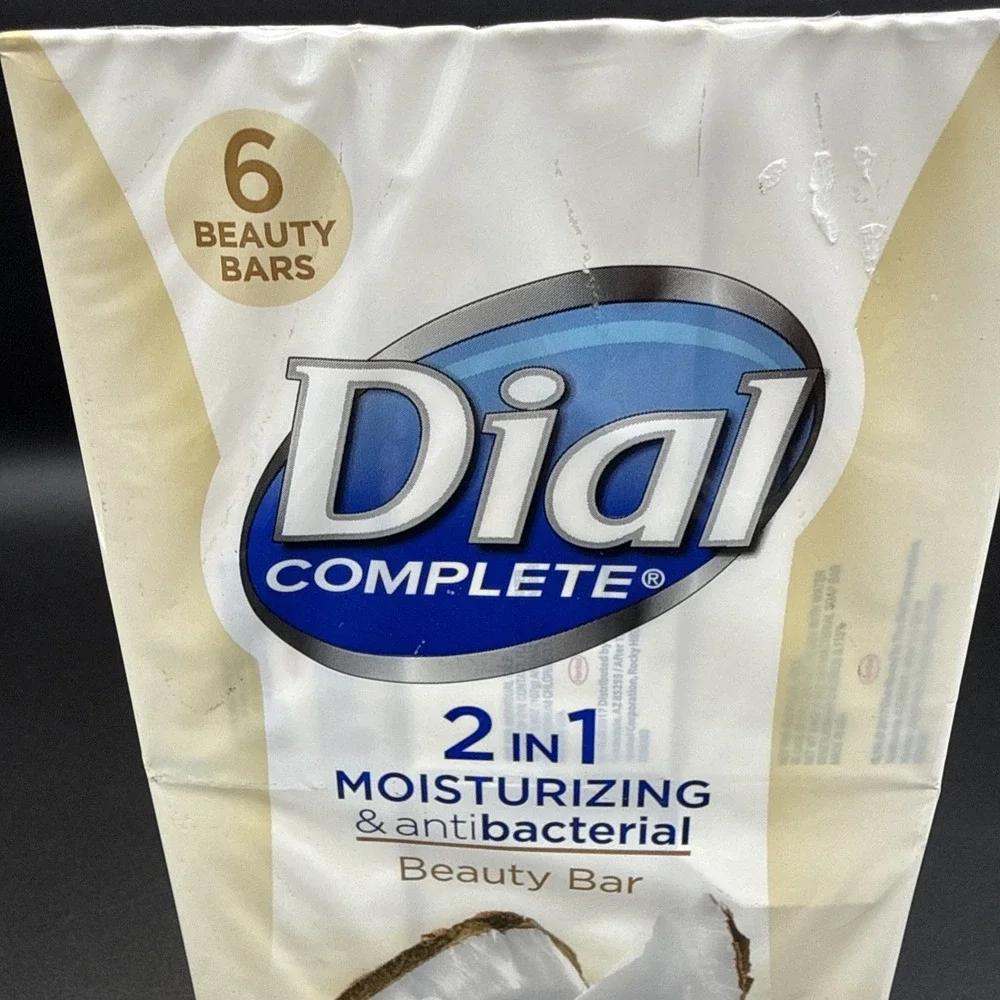 6 Dial Coconut Milk Soap Bars 2 in 1 Moisturizing & Antibacterial 3.8 oz
